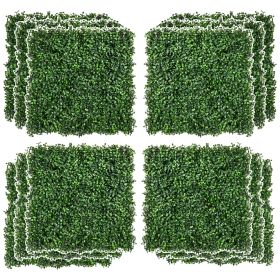 12-Piece 19.75" x 19.75" Milan Artificial Grass, Water Drainage, & Soft Feel, Light Green