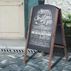 1PC 31.5 Inch Wood A-Frame Sidewalk Signage Chalkboard menu board
