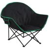 Foldable Camping Chair Padded Moon Saucer Chair with Carry Bag, Storage Pocket for Outdoor, Beach, Picnic, Hiking, Fishing, Travel
