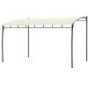 10' x 13' Outdoor Pergola with UV30+ Protection Canopy and Steel Frame for Porch, Patio, Deck, Backyard, Cream White