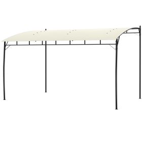 10' x 13' Outdoor Pergola with UV30+ Protection Canopy and Steel Frame for Porch, Patio, Deck, Backyard, Cream White