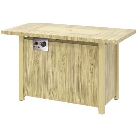 43" Propane Fire Pit Table 50,000 BTU Outdoor Gas Fire Table with Waterproof Cover