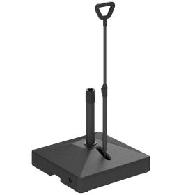 Patio Umbrella Base with Adjustable Wheels and Handle, Outdoor Patio Umbrella Stand, Filled Up to 121lbs with Stand, 99lbs with Water for Garden Pools