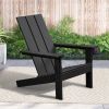 Outdoor Hdpe Adirondack Chair,Patio Yard Resin Adirondack Chair,Black