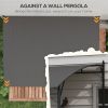 10' x 13' Outdoor Pergola with UV30+ Protection Canopy and Steel Frame for Porch, Patio, Deck, Backyard, Dark Grey