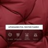 3 Seater Outdoor Swing Cushions with Backrest, Replacement Cushions for Patio Furniture, Wine Red