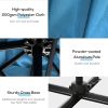 8' x 8' Square Patio Hanging Offset Umbrella with 360° Rotation, Aluminum Outdoor Cantilever Market Parasol, Turquoise