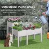 46'' x 34'' x 33'' Elevated Planter Box with Legs, DIY Wooden Raised Garden Bed with Non-woven Liner, Freestanding Plant Stand for Vegetables, Herb an