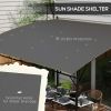 10' x 13' Outdoor Pergola with UV30+ Protection Canopy and Steel Frame for Porch, Patio, Deck, Backyard, Dark Grey