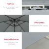 10ft Cantilever Patio Umbrella Offset Parasol with Crank Handle, Cross Base for Garden, Deck, Dark Grey