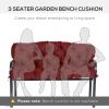 3 Seater Outdoor Swing Cushions with Backrest, Replacement Cushions for Patio Furniture, Wine Red