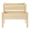 34"x34"x28" 2-Tier Raised Garden Bed Wooden Planter Box for Backyard, Patio to Grow Vegetables, Herbs, and Flowers