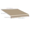 13' x 8' Retractable Awning Fabric Replacement Outdoor Sunshade Canopy Awning Cover, UV Protection, Beige