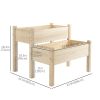 34"x34"x28" 2-Tier Raised Garden Bed Wooden Planter Box for Backyard, Patio to Grow Vegetables, Herbs, and Flowers