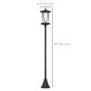 50" Solar Post Light, Cool White LED Outdoor Lamp, Waterproof IP44 for Patio, Garden, Backyard, Pathway