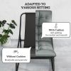 Outdoor Patio Rocking Chair Set of 2 with Cushion, Steel Frame Balcony Chair with Mesh Deep Seat for Porch, Garden, Grey