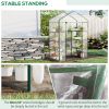 56" x 29" x 77" Portable Walk-in Greenhouse Garden Flower Plant Growing Warm House w/ 4 Tier Shelves and Roll Up Zippered Door, Transparent