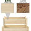 34"x34"x28" 2-Tier Raised Garden Bed Wooden Planter Box for Backyard, Patio to Grow Vegetables, Herbs, and Flowers