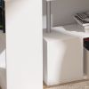 55" Corner Computer Desk, 360° Rotating L-Shaped Desk, Home Office Workstation with 3-Tier Shelves, Bookshelf, White