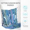 Portable Hanging Woven Hammock Seat Rope Swing Chair Sleeping Bed for Outdoor Garden Yard Camping Blue