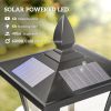 Single Solar Lamp Post, 40 Lumens Garden Solar-Powered LED Streetlight Style Outdoor Light Waterproof 5-6 Hours with Base for Lawn Pathway Walkway 63"