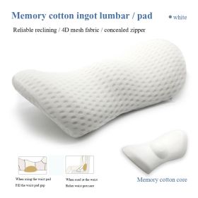 Lumbar Support Pillow For Side Sleepers Pregnancy Relieve Hip Coccyx Sciatica Pain Machine Chair Back Cushion Waist Car Seat (Option: Grid white)