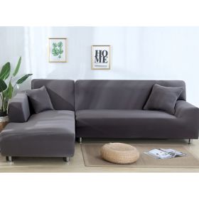 Solid Corner Sofa Covers Couch Slipcovers Elastica Material Sofa Skin Protector Cover Sofa Armchair (Option: 23-Three seat)