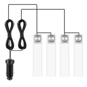 4Pcs Car Interior LED Atmosphere Light Car Charge (Option: Blue)