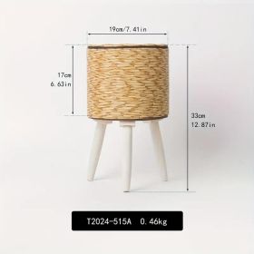 Handmade Green Plastic Vase - Upgraded Durable Wide-mouth Flower Pot And Plant Stand, Modern Round Indoor Home Decor Vase, Suitable For Tabletops (Option: Yellow)