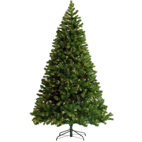 Pre-Installed Illuminated Christmas Tree 6 Foot Faux Hinged Christmas Tree With Foldable Stand (Option: Green)