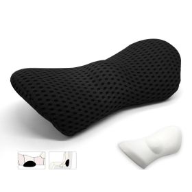 Lumbar Support Pillow For Side Sleepers Pregnancy Relieve Hip Coccyx Sciatica Pain Machine Chair Back Cushion Waist Car Seat (Option: Black)