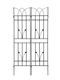4 Pack Metal Garden Trellis 71" x 17.7" Rustproof Trellis for Climbing Plants Outdoor Flower Support Black (Color: as Pic)