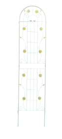 4 Pack Metal Garden Trellis 86.7" x 19.7" Rustproof Trellis for Climbing Plants Outdoor Flower Support Cream White (Color: as Pic)